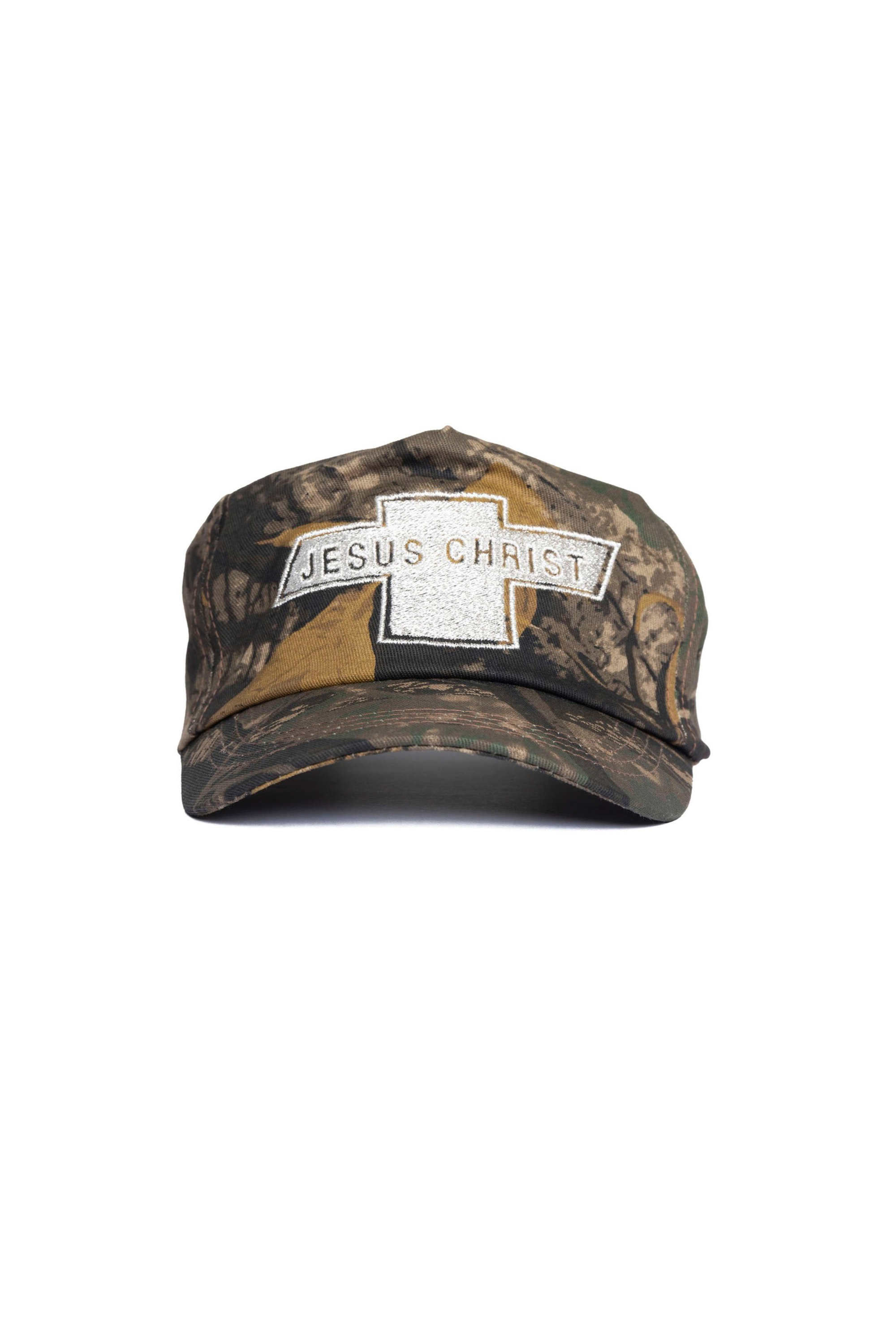 JESUS CHRIST IN A CHEVY CAMO HAT