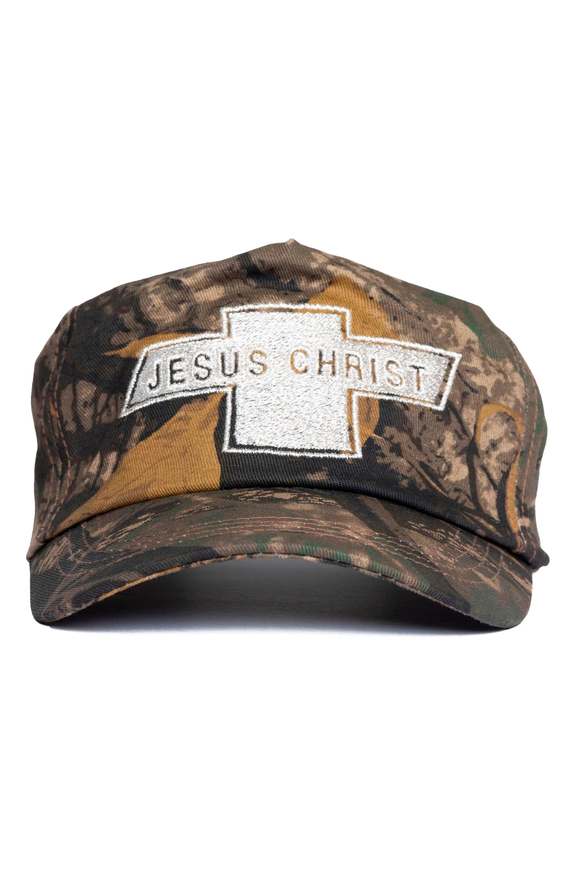 JESUS CHRIST IN A CHEVY CAMO HAT