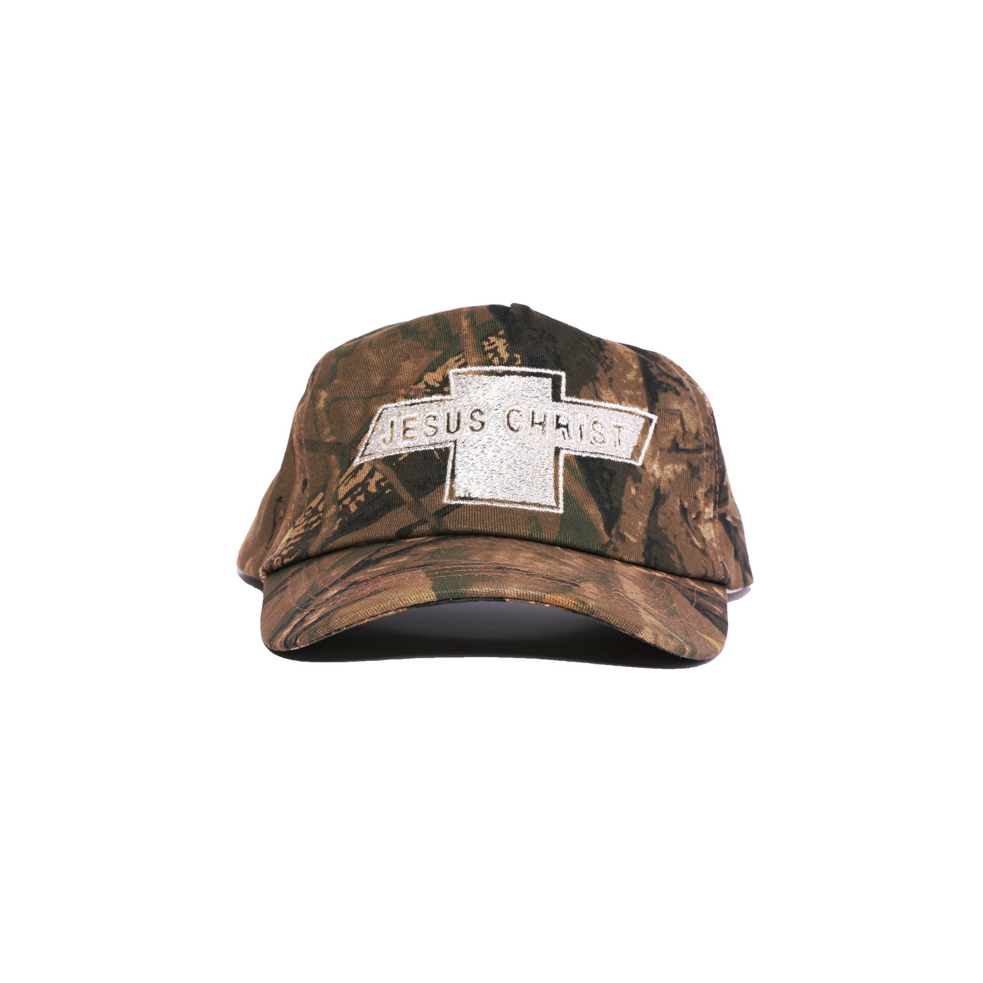 JESUS CHRIST IN A CHEVY CAMO HAT